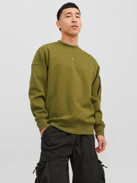 JACK JONES Fermuar Detaylı Erkek Sweatshirt 12240222