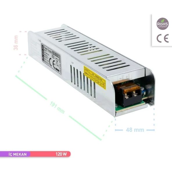 ACK AY02-01000 120W 10 Amper İnce Tip Led Trafosu - 4