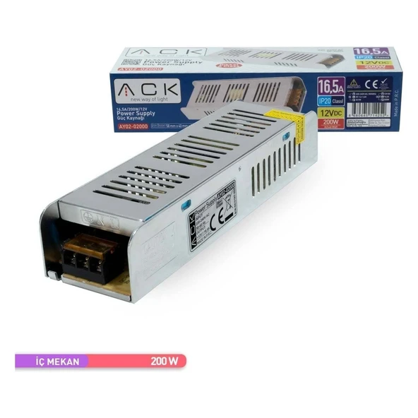 Ack AY02-02000 200W 16.5A İnce Tip Led Trafosu - 2