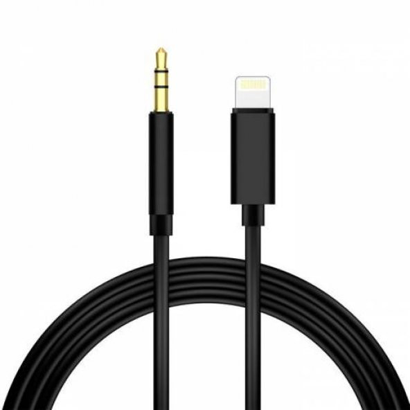 Polham Apple İpad ve İphone Uyumlu 1MT Lightning Aux Kablo, İphone 7,8,X,11,12,13 Serisi Ses Kablosu