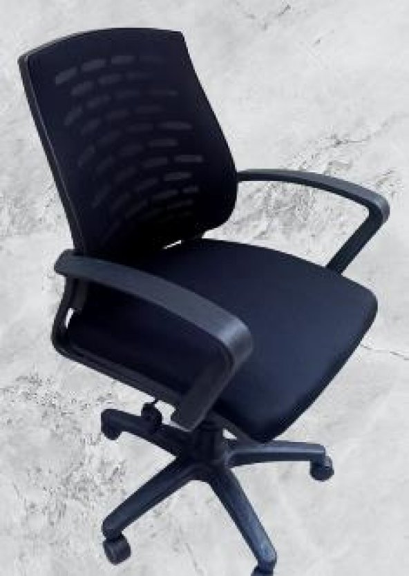 Çalışma Koltuk 90163 Amortisörlü Tekerlek Geniş Otr Kolçak Klimatik Sırt Siyah - 2