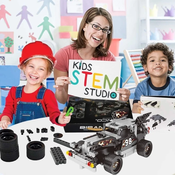 BIRANCO STEM Yapı Oyuncakları Uzaktan Kumandalı Yarış Kiti - 3