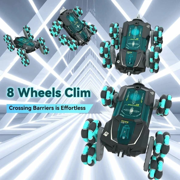 Coplus 8WD Jest Algılama Dublör Rc Arabaları - Siyah - 2