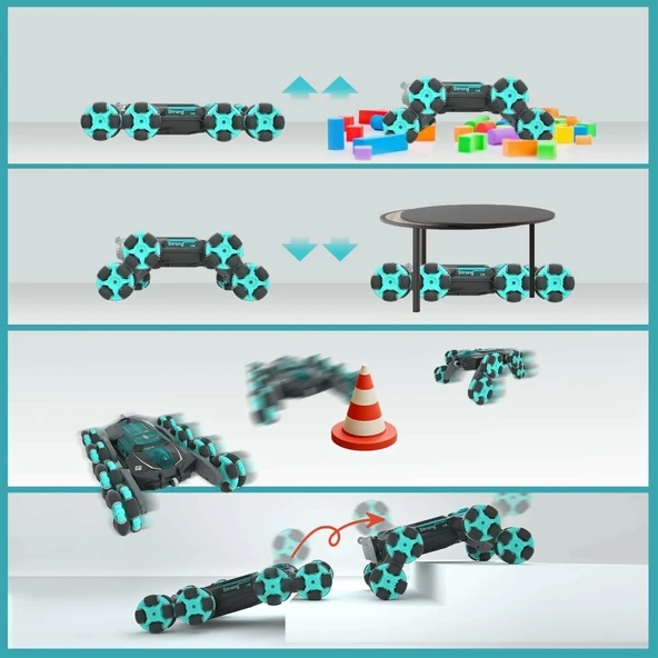 Coplus 8WD Jest Algılama Dublör Rc Arabaları - Siyah - 4