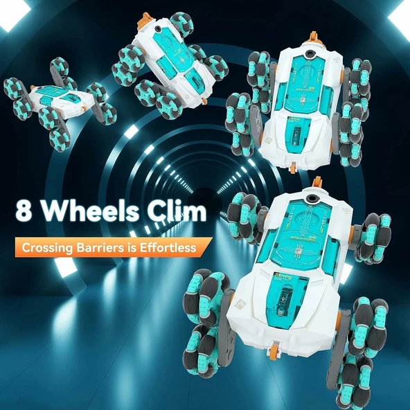 Coplus 8WD Jest Algılama Dublör Rc Arabaları - Beyaz - 2