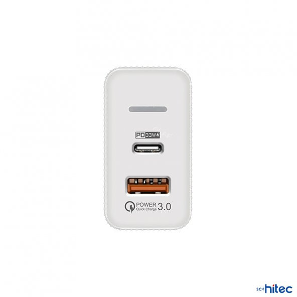 ScHitec 65W UsbA + PD 33W Type-C Çift Çıkışlı Quick Charger 3.0 Hızlı Şarj Aleti Başlığı - 2