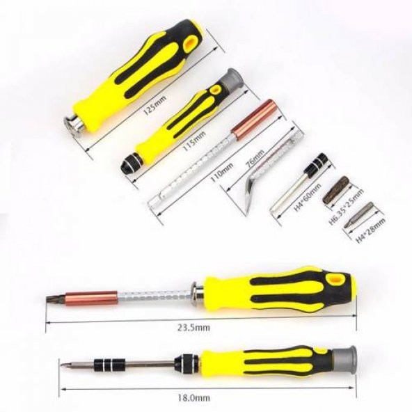 Polham 70 Parça Tornavida Seti, Manyetik Uçlu Çantalı Beyaz Eşya, Telefon, Bilgisayar Tamir Seti - 4