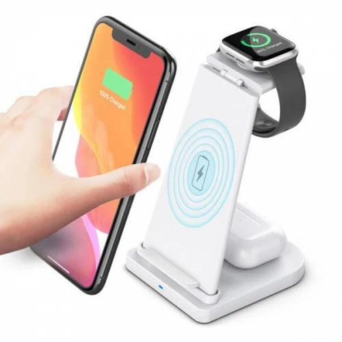 Polham 15W Kablosuz Şarj Cihazı Apple iWatch Şarj Standı Huawei Xiaomi Samsung İphone Şarj - 7