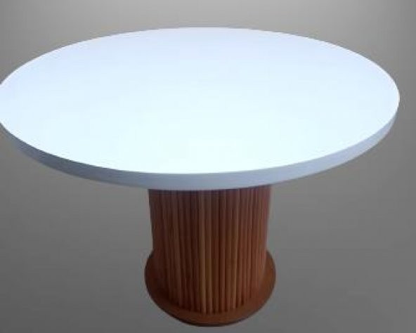 Masa 90166 ST Anıt Model Parlak Beyaz Lake ceviz Boya Kayın El Yapım - 4