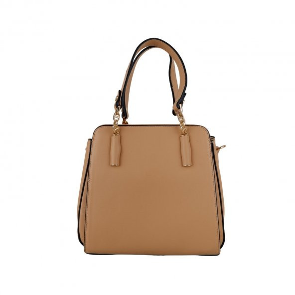 Bagacar 828 Camel Suni Deri Bayan Çapraz El ve Omuz Çantası - 5