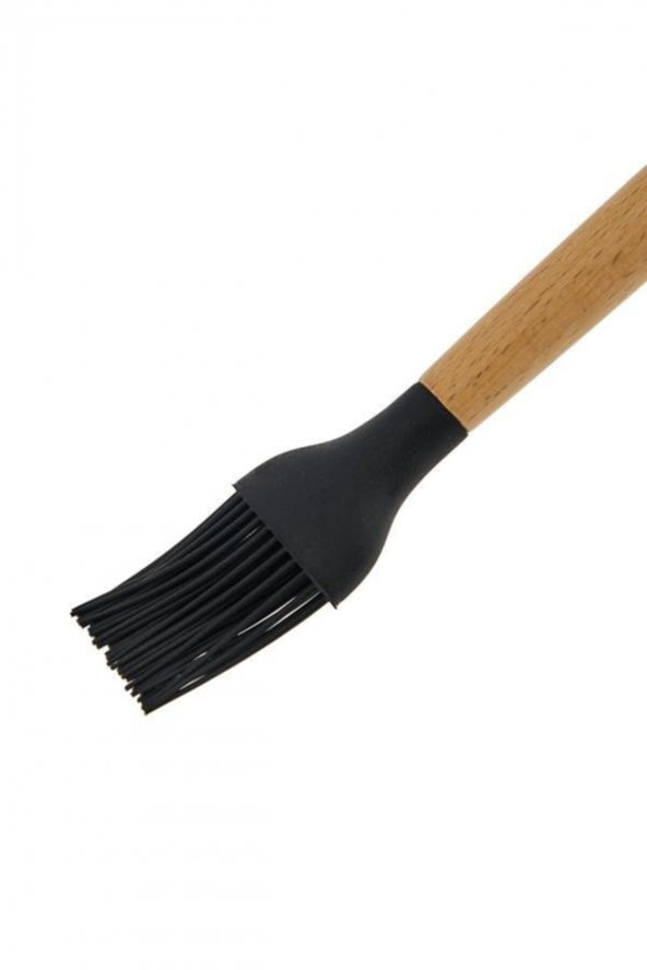 Hazarpazar Bambu Saplı Silikon Yumurta Fırçası - Siyah - 4