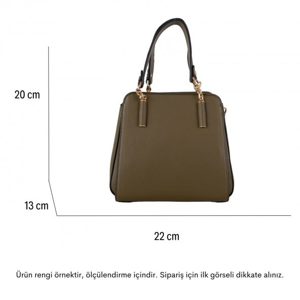 Bagacar 828 Taba Suni Deri Bayan Çapraz El ve Omuz Çantası - 7