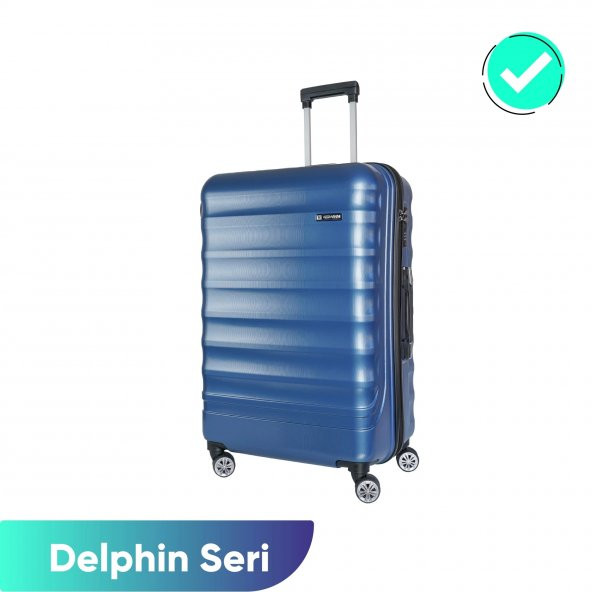 Vegmann Delphin Mavi Büyük Boy Valiz