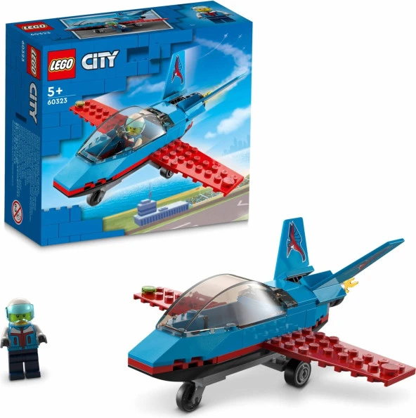 LEGO® City Gösteri Uçağı 60323 - 5 Yaş ve Üzeri Çocuklar İçin Pilot Minifigürü İçeren Oyuncak Jet Ya