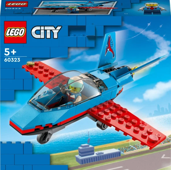 LEGO® City Gösteri Uçağı 60323 - 5 Yaş ve Üzeri Çocuklar İçin Pilot Minifigürü İçeren Oyuncak Jet Ya - 3