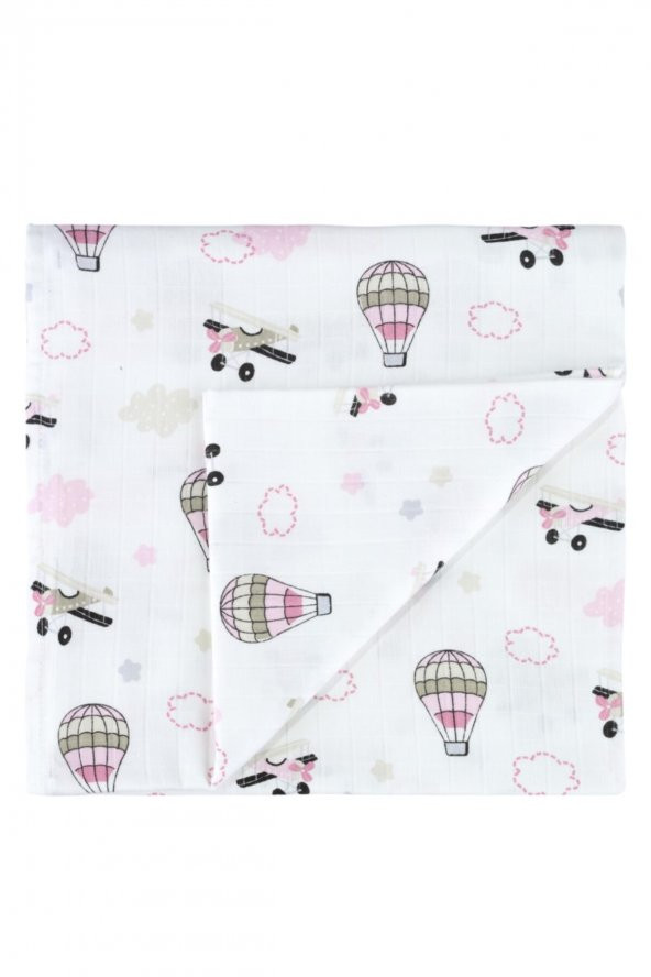 100 Organik Pamuk Müslin Bebek Battaniyesi+4lü Ağız Bezi - 2