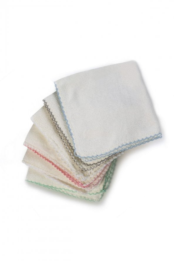 Bebek Ter Bezi / Havlusu / Mendili 100 Pamuk - 6 Adet