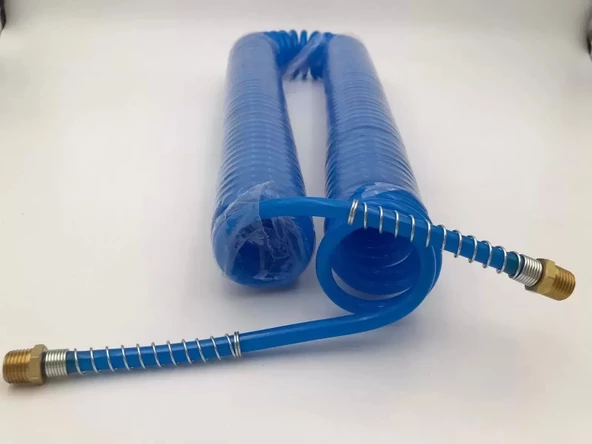 POLİÜRETAN SPİRAL HAVA HORTUMU 5X8 7.5 MT REKORLU ( 1/4 ERKEK UÇLU ) - 5