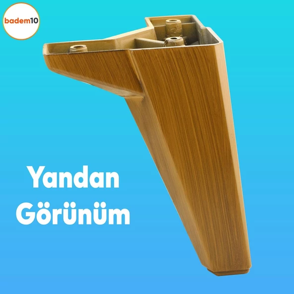 Sedir Lüks Mobilya Kanepe Sehpa Baza Tv Ünitesi Koltuk Ayağı Koyu Ceviz 15 Cm Ayakları (4 ADET) - Resim 7