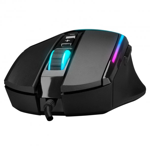 Rampage SMX-R76 BOLT Usb Siyah RGB Ledli 10000 dpi Gaming Oyuncu Mouse - 4