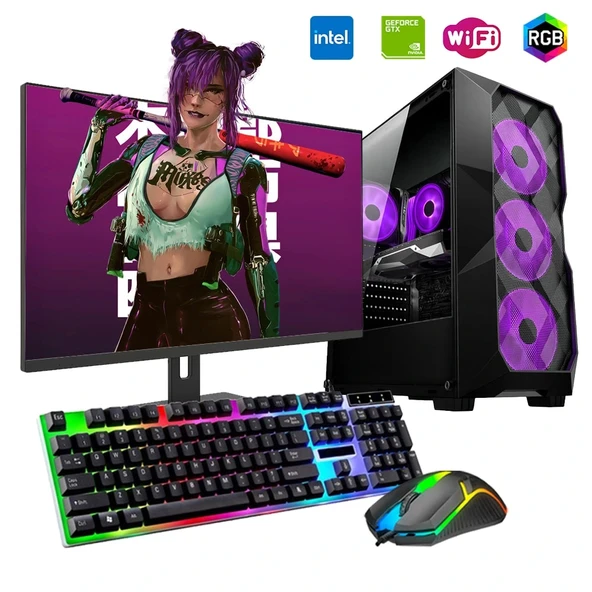 ROGAME RKT660403 INTEL i7 13700F 16GB 240SSD 1TB HDD 4GB GTX1650 24" Mon. Oyun Bilgisayarı - Resim 1