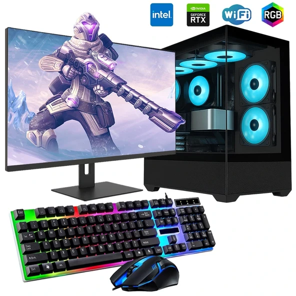 ROGAME RKT660405 INTEL i7 13700F 16GB 240SSD 1TB HDD 8GB RTX3050 24" Mon. Oyun Bilgisayarı ürün görseli