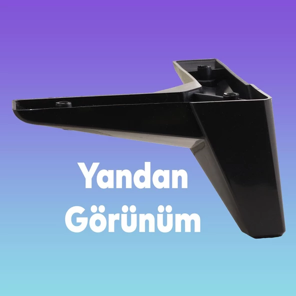 Sedir Lüks Mobilya Kanepe Sehpa Baza Tv Ünitesi Koltuk Ayağı Siyah 10 Cm Ayakları (4 ADET) - 5