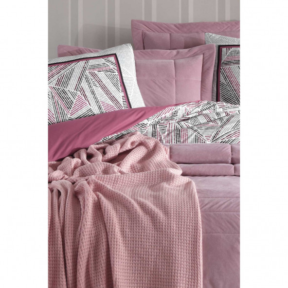 Elart Çeyiz Paketi 8 Parça (Yatak Örtüsü+Nevresim Takımı) Emily Gülkurusu