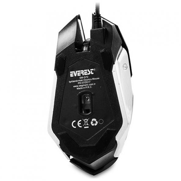 Everest SM-G72 Usb Siyah-Gümüş Işıklandırmalı Oyuncu Mouse - 2