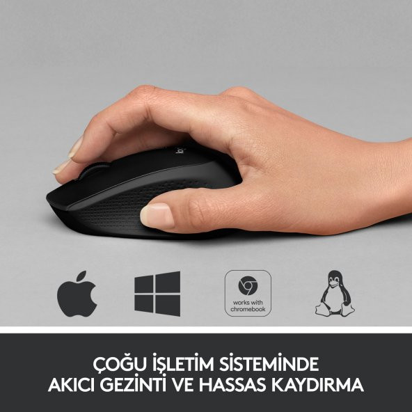 Logitech M330 Silent Sessiz Plus Kablosuz Black Siyah Mouse - 6