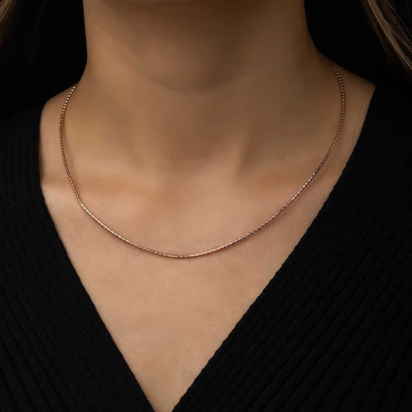 Lucky Life 925 Ayar Gumuss  Omega Choker Zincir - 2