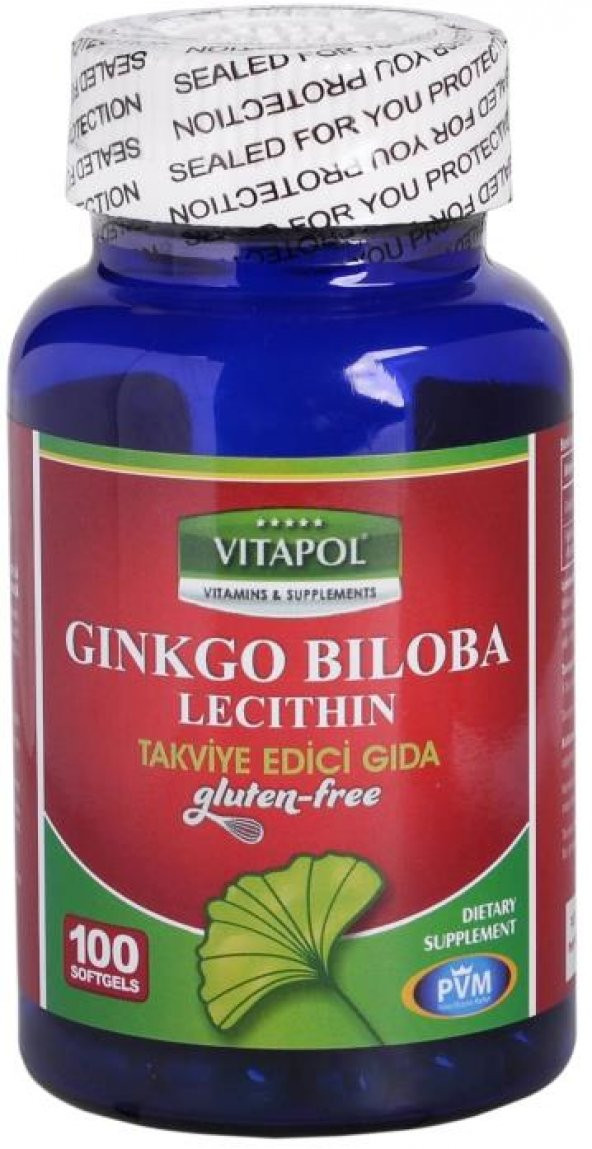 Vitapol Ginkgo Biloba Lecithin 100 Softgel Lesithin