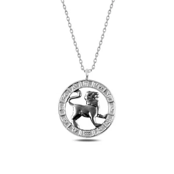 ​​Lucky Life 925 Ayar Gumuss  Aslan Burcu Kolye