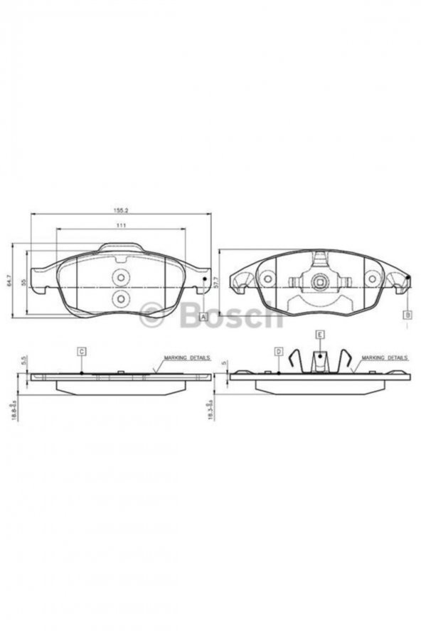Peugeot Partner Tepe-berlingo 3 2008- Ön Balata Marka ürün görseli 1