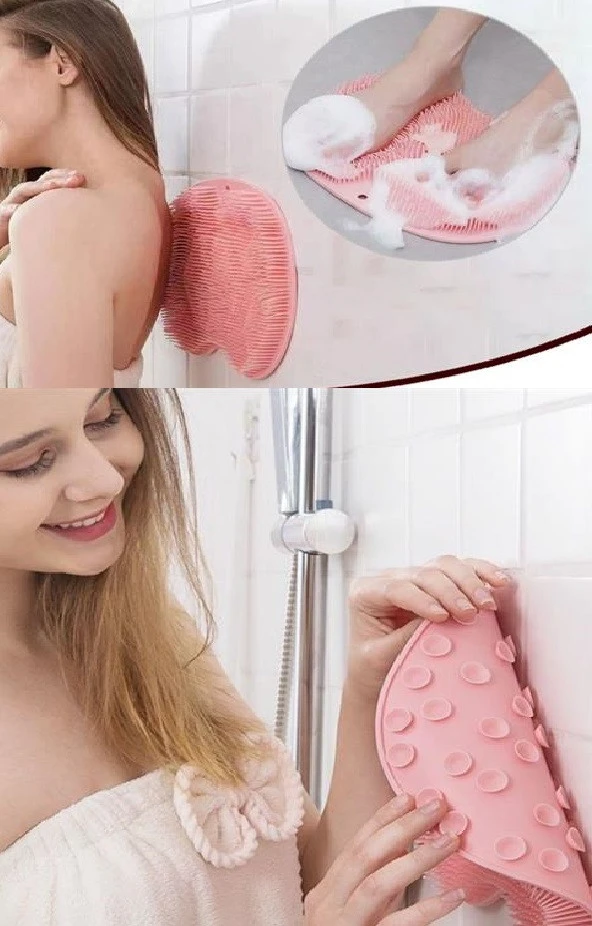 nefertiyaKelebek Model Vantuzlu Ayak Duş Matı Silikon - Masaj Pedi