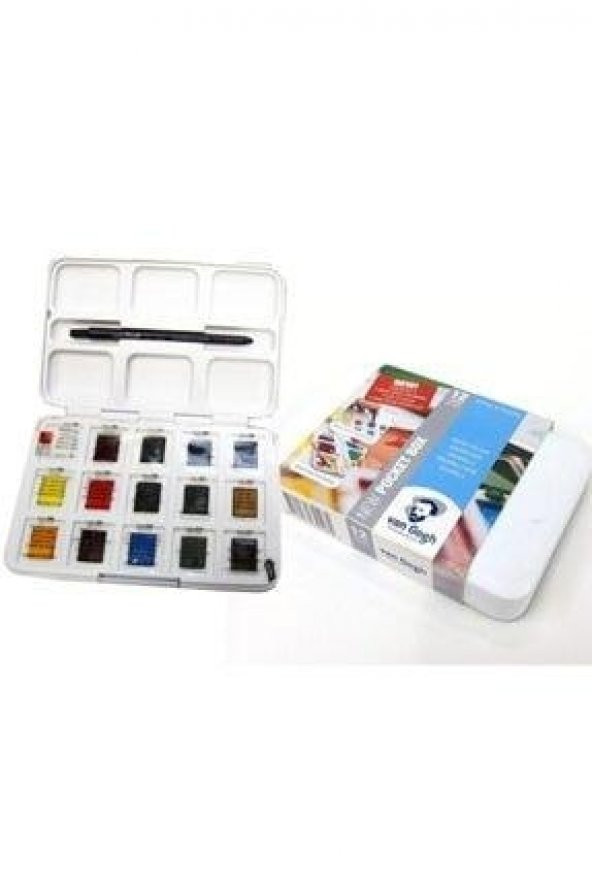 Talens Van Gogh Tablet Sulu Boya 15 (12+3) Renk+defter hediyeli