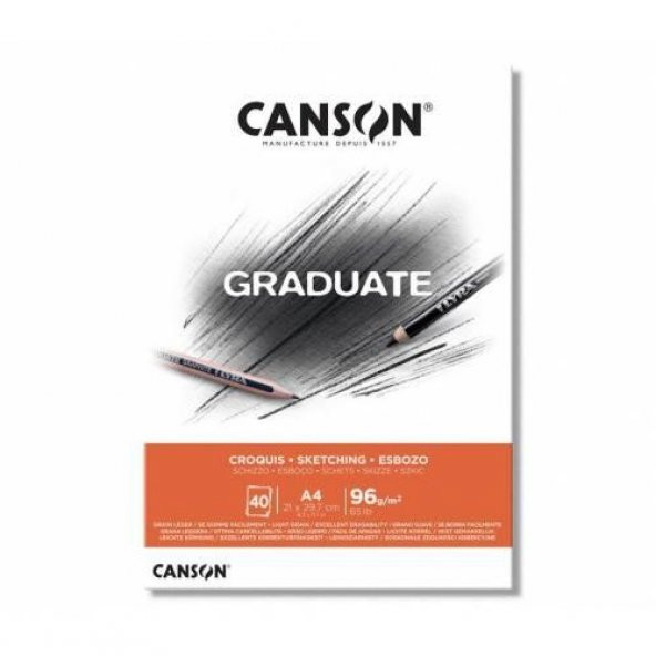 Canson SKETCH-ESKİZ 40 YAPRAK 21x29.7 96 g/m DEFTER
