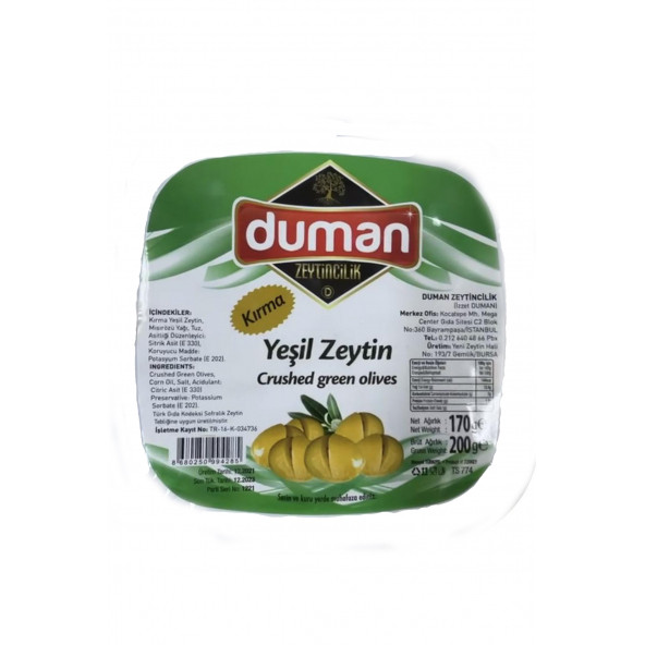DUMAN GURME Kırma Yeşil Zeytin 30 Adet 200 gr - 2