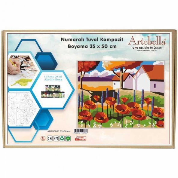 Artebella 35x50 Numaralı Kompozit Tuval Boyama Manzara  ANTB0008