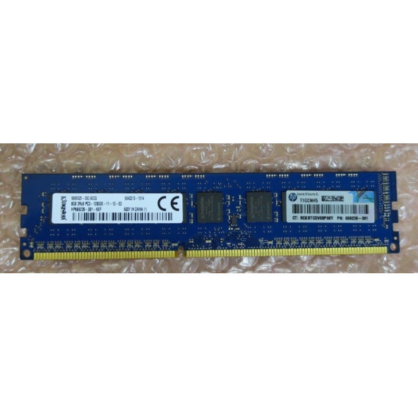 HP Kingston 8GB PC3-12800E 2RX8 DDR3 1600Mhz ECC Server Memory 669239-081 669324-B21
