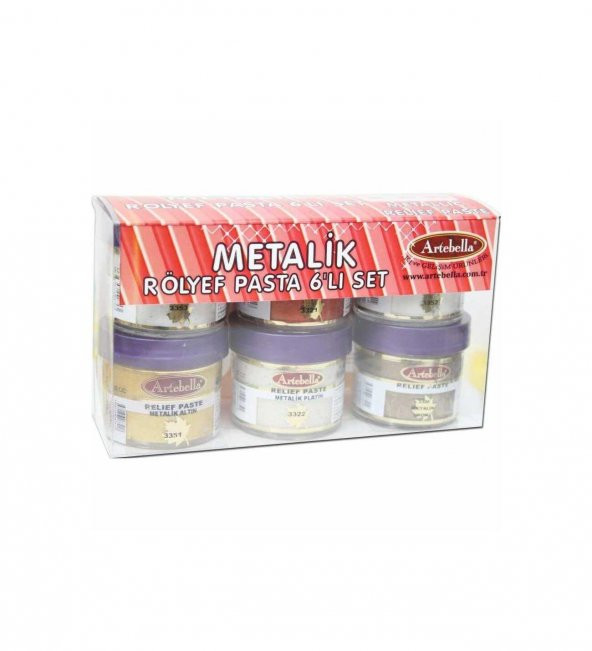 Artebella metalik Rölyef Pasta rpalS0001 50 cc 6Lı Set-1
