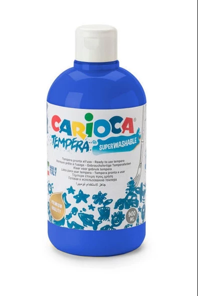 CARİOCA TEMPERA SULUBOYA SÜPER YIKANABİLİR KOYU MAVİ 500 ML.