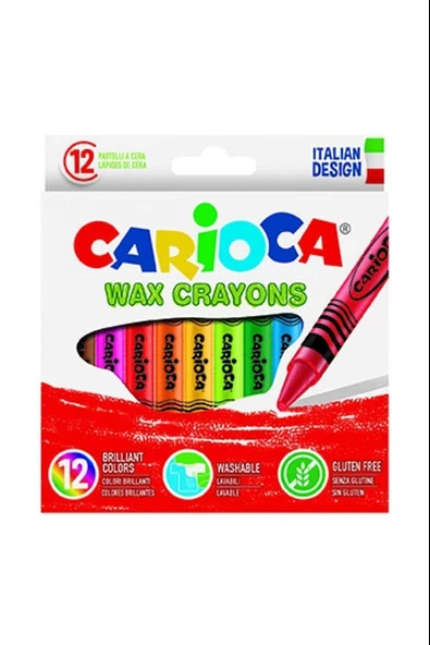 CARİOCA WAX YIKANABİLİR PASTEL BOYA KALEMİ 12Lİ