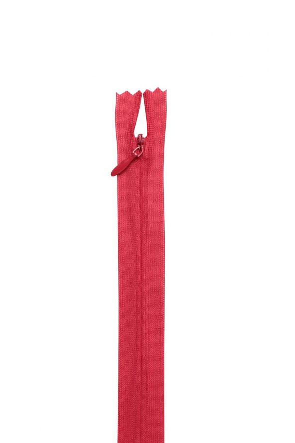 Gizli Elbise Fermuarı 38 Kırmızı 50 cm