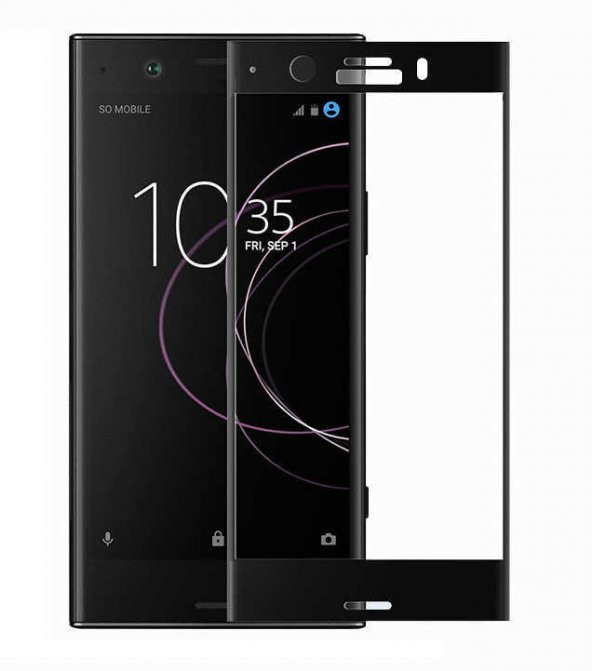 Sony Xperia XZ1  Ekranı Tam Kaplayan Düz Cam Koruyucu