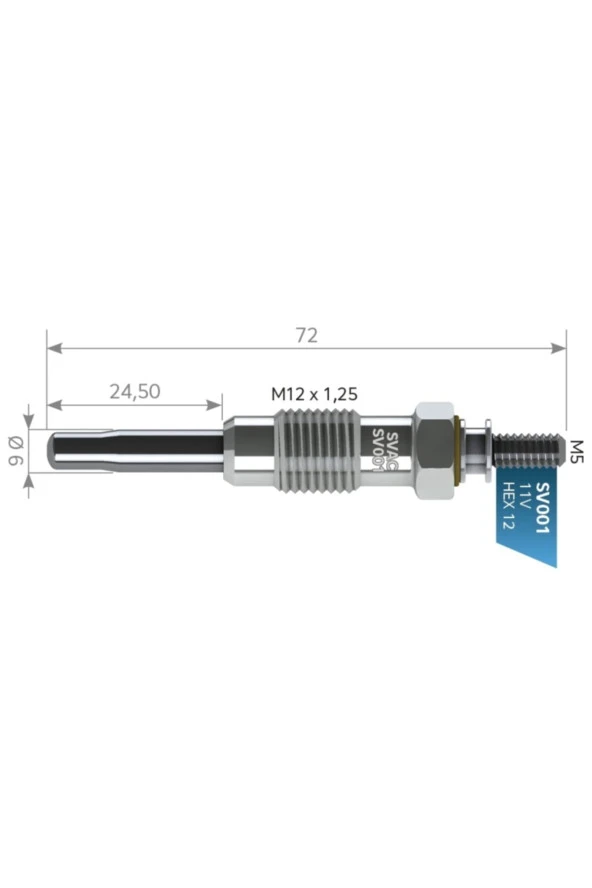 Isıtma Bujisi Sv001 Scudo Expert Partner 1.9d Xud9 Duster
