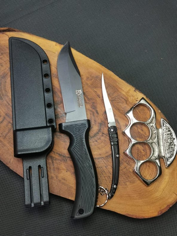 BİLTEK SHOP Outdoor İsme Özel 23 cm Sert Kılıflı Avcı Bıçağı,Kılçık Çakı ve Body Musta
