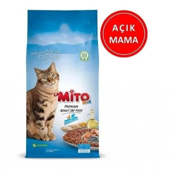 Mito Mix Adult Tavuklu ve Balıklı Yetişkin Kedi Maması 3 Kg Açık Mama