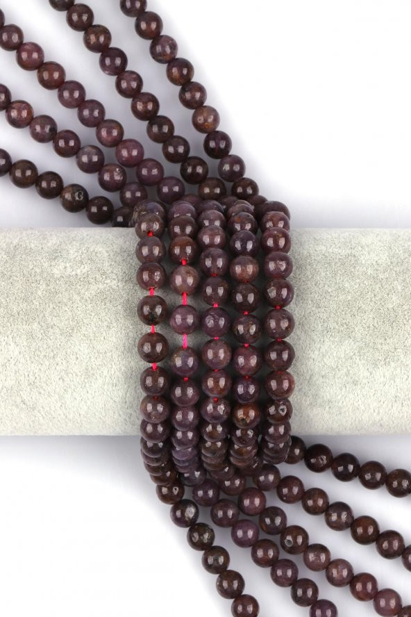 Yakut- Safir Doğal Taş Dizi 8mm Küre Kesim