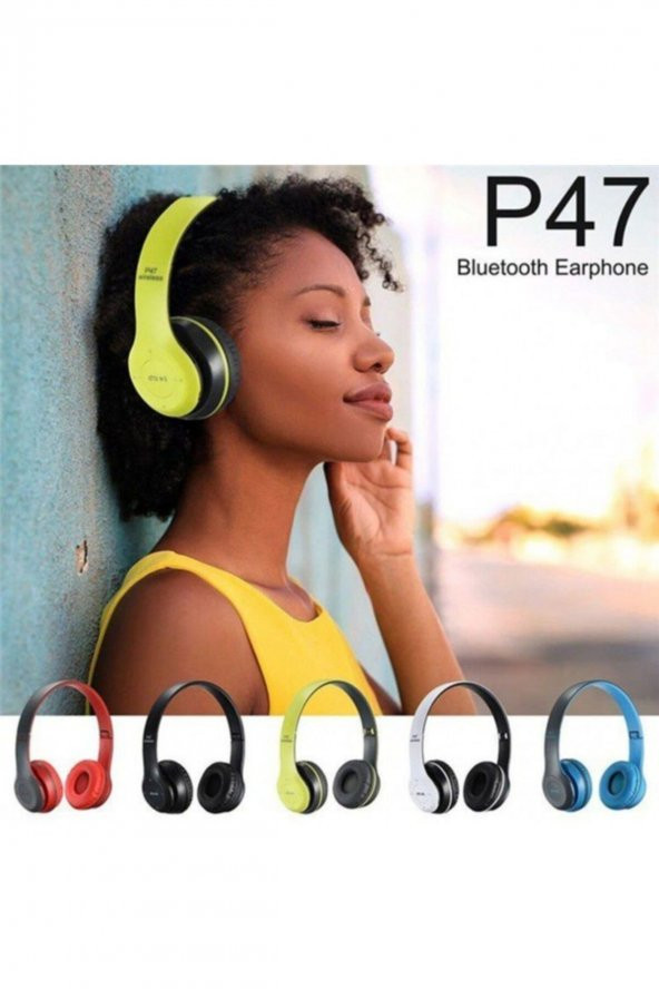 P47 Extra Bass Kablosuz Bluetooth Kulaklık 5.0+edr Radyo Polygold